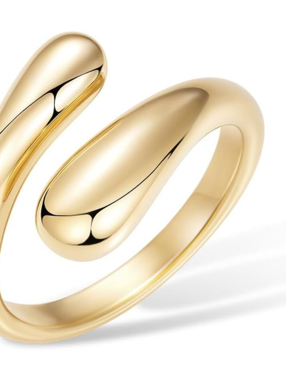 Non Tarnish Gold Chunky Rings for Women, 14K Gold Plated Statement Dome Rings St